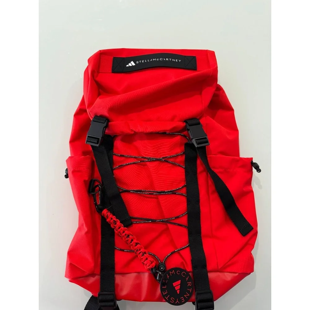 $180 Adidas by Stella McCartney Collaboration Backpack Bag Orange JN7101 NWT